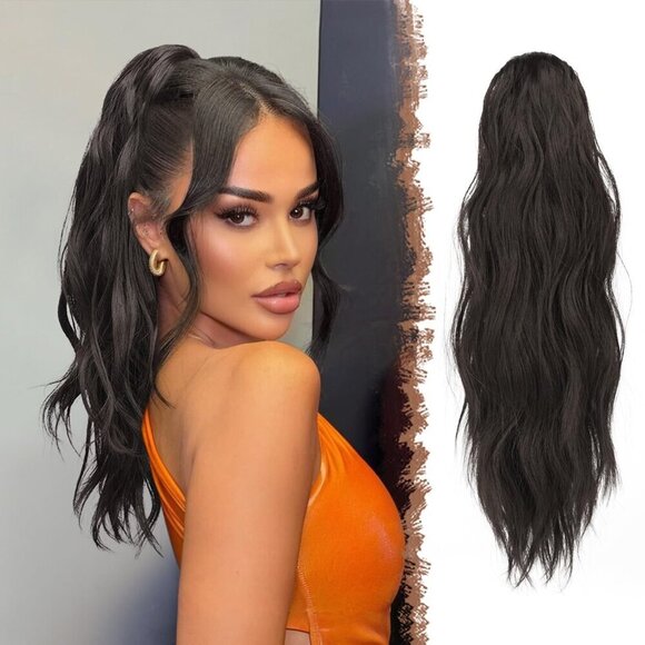 Synthetic Ponytail Extensions Long Wavy Clip-in Hairpiece for Women 20\